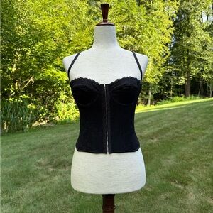 Black Lace Bustier Top